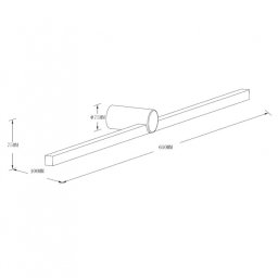 LED SVETILJKA 1118 ZIDNA 12W 3000K IP54 CRNA