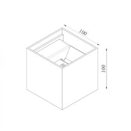 LED SVETILJKA A310 ZIDNA 6W 3000K IP54 CRNA