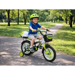 Dečija bicikla 16" Fitness Crno - Zelena ( SM-16016 )