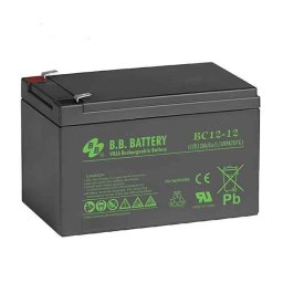 Akumulator-baterija 12V 12Ah BC12-12 BB Battery terminal T2
