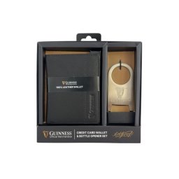 Guiness Gift box: kožni novčanik 100x80 mm i otvarač za flaše JBGNGS 05 crna ( 16NMBSG05B )