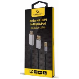 A-HDMIM-DPM-01 Gembird Active 4K HDMI na DisplayPort adapter kabl, 2m, black