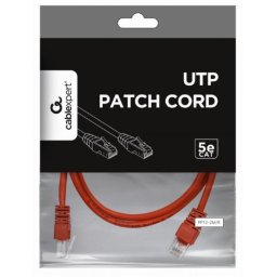 PP12-2M/R Gembird Mrezni kabl, CAT5e UTP Patch cord 2m red