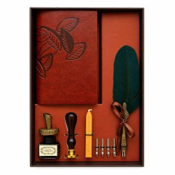 Kaligrafski set rokovnik,pečat, vosak 251394-392 crni