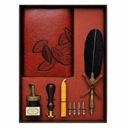 Kaligrafski set rokovnik,pečat, vosak 251394-392 crni