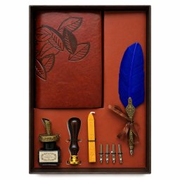 Kaligrafski set rokovnik,pečat, vosak 251394-392 plavi