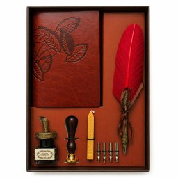 Kaligrafski set rokovnik,pečat, vosak 251394-392 crveni