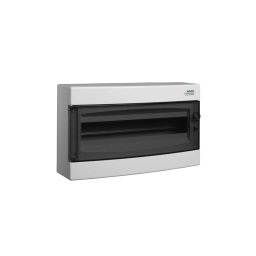 PNS 1X24T Plastična spratna tabla, providna vrata, na zid, IP40, 1 red, 24 modula