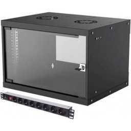 Intellinet LAN ormar zidni 6U400mm 714143+PDU 713986 crni ( 0537109 )