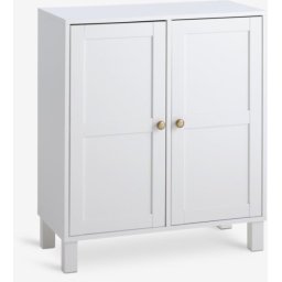 Zidni element modul vitrina sa 2 vrata bela