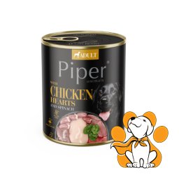 Piper Dog Chicken Hearts 800g, Vlažna Hrana Sa Pilećim Srcima Za Mišiće