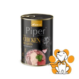 Piper Dog Chicken Hearts 400g, Vlažna Hrana Sa Pilećim Srcima Za Mišićnu Snagu