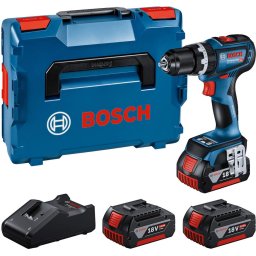 Bosch akumulatorska vibraciona bušilica/odvijač GSB 18V-90 C + 3x PC 18V 4.0 Ah + GAL 18V-40 + L-BOXX, 0615A5002W