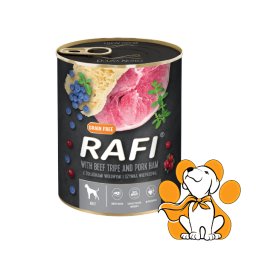 Rafi Dog Grain Free Beef Tripe & Pork Ham 800g, Vlažna Hrana Za Zdravu Probavu