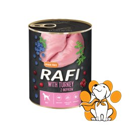 Rafi Dog Grain Free Turkey 800g, Vlažna Hrana Sa Ćuretinom Za Lagane Obroke