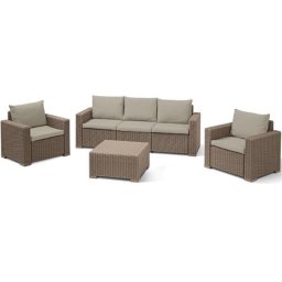 Baštenski set California 3 seater Pe-ratan kapućino