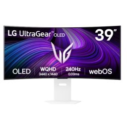 Lg ultragear 39gx90sa 39"/oled,zakrivljen,21:9/3440x1440/240hz/0,03ms gtg/hdmix2,dp,usb/bela monitor ( 39gx90sa-w.Aeu )