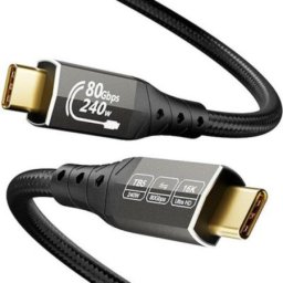 E-green usb4 v2.0 c-c thunderbolt 5/4 2m crni Kabl ( 60712 )