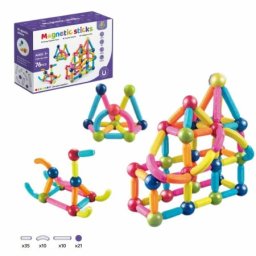 Magnetne kocke/stapici za slaganje 76pcs 43749 ( 11/43749 )