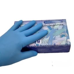 Sinomedic nitrilne rukavice plave L A100 ( 303002 )