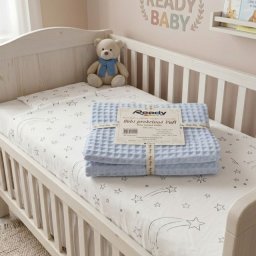Ready Bebi Prekrivač Vafl - Plavi