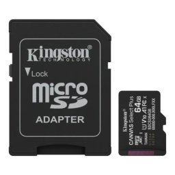Kingston micro sd card 64gb +sd adapter sdcs364gb class 10 ( KIN094 )