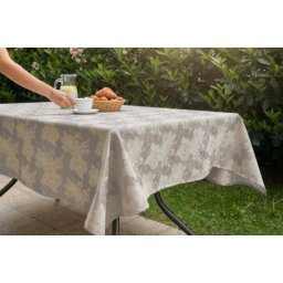Stolnjak Delux 150x160cm Cvet - Siva boja ( VLK000344-deluxcvetsivaboja )