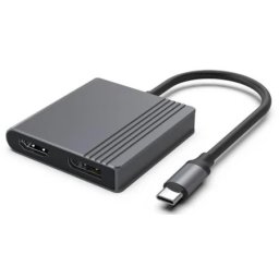Gembird A-CM-HDMIFDPF-01, USB C-type muski na HDMI + DisplayPort zenski adapter