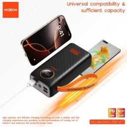 Moxom mx-pb167 fast 20w pd+22.5w 30000mah 3a crni Power bank ( BAT2670 )