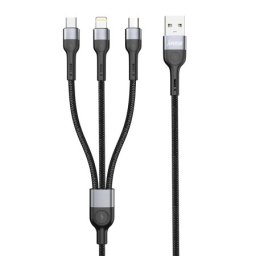 Superior Usb data kabal su-k106 3in1 lightning/micro/type c 1m crni ( U2101 )