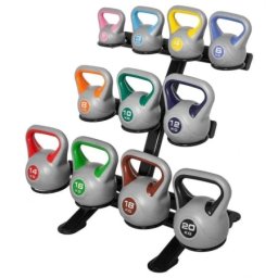 Gorilla Sports Stalak sa setom plastičnih ruskih zvona (113 kg) ( 101073-00006-0050 )