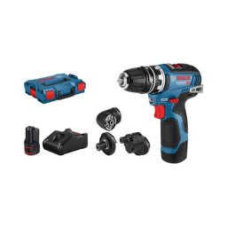 Bosch Akumulatorska bušilica/odvrtač GSR 12V-35 FC + 4 Flexi Click nastavka 12V, 2x3,0 Ah, 06019H3000
