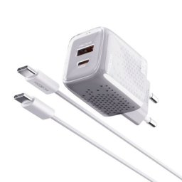 Moxom mx-hc206 Kucni punjac 18w pd 20w fast type c na type c sivi ( P1258 )