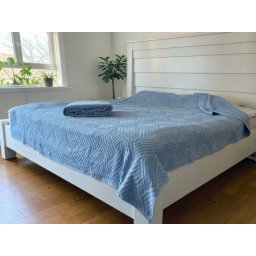 Letnji frotirni prekrivač - Sara - 200x200cm Plava boja ( VLK000543-Saraplava )