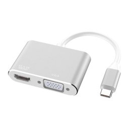 Adapter type c na hdmi + vga beli ( AD506 )