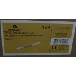 KABL-COAX-RG6/15 white (X553)** koaksialni kabl RG6 konektor F-male/IEC, conduct.18%, 6.5mm 15m(200)