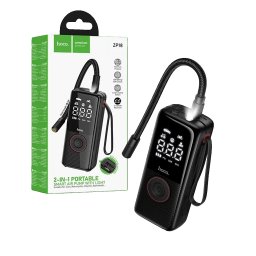 hoco. Auto kompresor, sa svetlom, 3 bar, 4000 mAh - ZP18