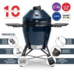 Keramički roštilj Kamado Bono EVO GRANDE 64cm - plava boja