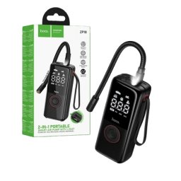 Hoco memory auto kompresor, sa svetlom, 3 bar, 4000 mah - zp18