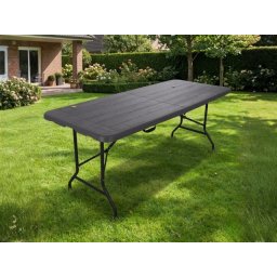 Sklopivi sto sa metalnom konstrukcijom Wood design crni 180x76x74