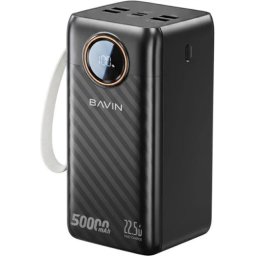 Bavin power bank 50000 mah 22.5w type c + iOS crna ( 90329 )