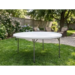 Okrugli plastični Sto 122cm sa metalnom konstrukcijom