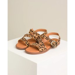 Kožne ravne sandale XINE leopard