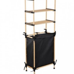 Seowood polica drvena sa korpom za ves 57x28x141 cm ( SEO-8171 )