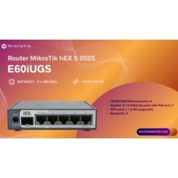 MikroTik E60iUGS hEX S, 5 x GB LAN/1 x WAN/2.5GbE SFP + USB3. Ruter