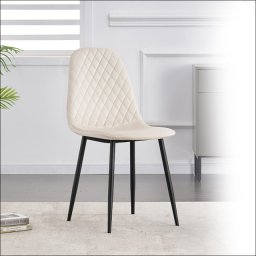 Trpezarijska stolica Mojito Bež/Crne noge 425x400x900 mm ( 775-046 )