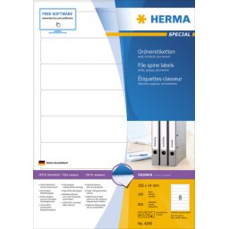 Herma etikete 192X34, za uski registrator A4/8 1/100 bel ( 02H4290 )