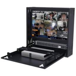Rek crni dvr box za zid 560×540×150mm