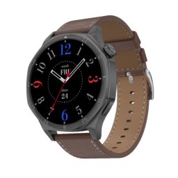 Smart watch dt5 crni (crna silikonska i braon kozna narukvica) ( SW422 )