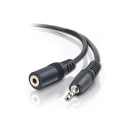 E-GREEN Kabl audio 3.5mm - 3.5mm M/F (produžni) 3m crni